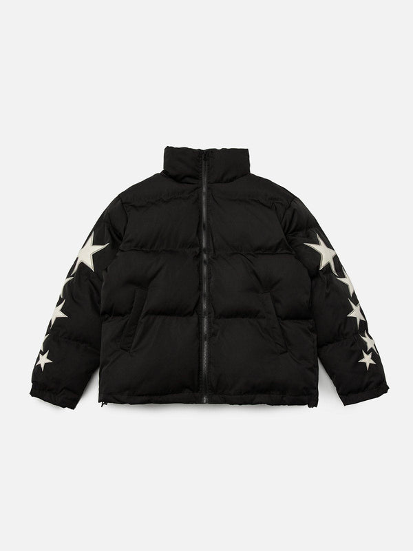 Star Letter Embroidery Winter Coat