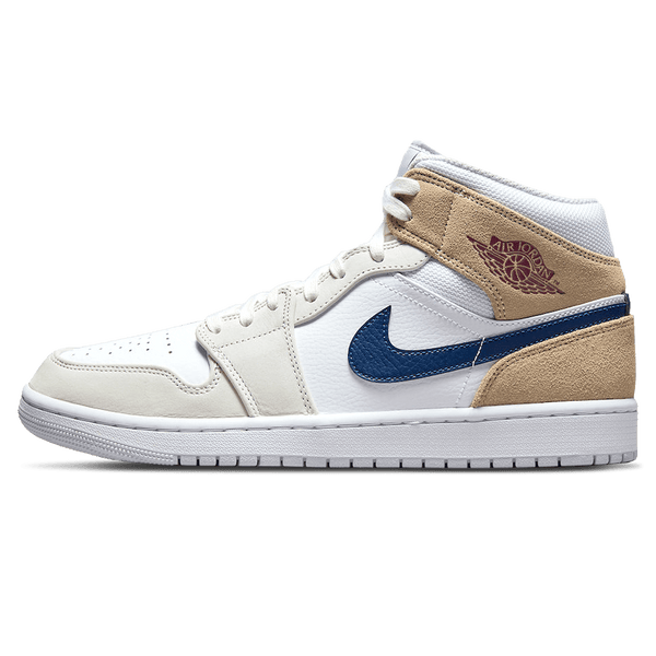Air Jordan 1 Mid 'Tan Suede Navy'