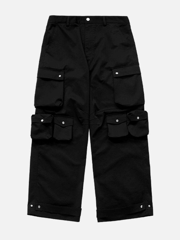 3D Multi Pocket Cargo Pants-rimiro.com