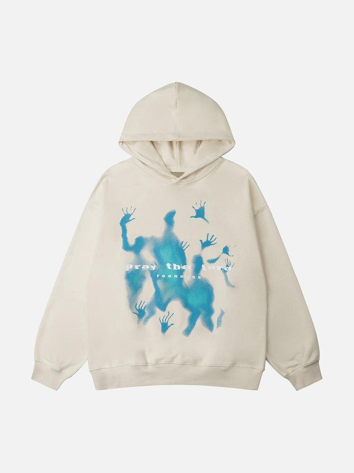 Abstraction Shadow Print Hoodie-rimiro.com