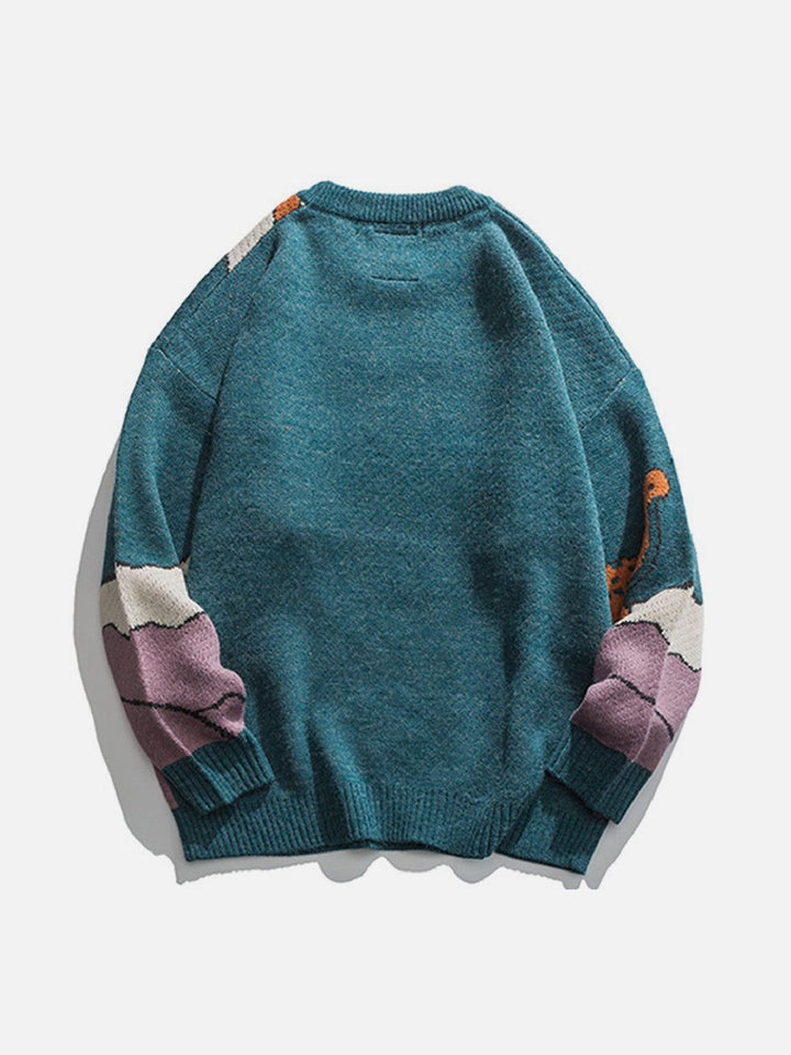 Cartoon Little Dinosaur Knit Sweater-rimiro.com