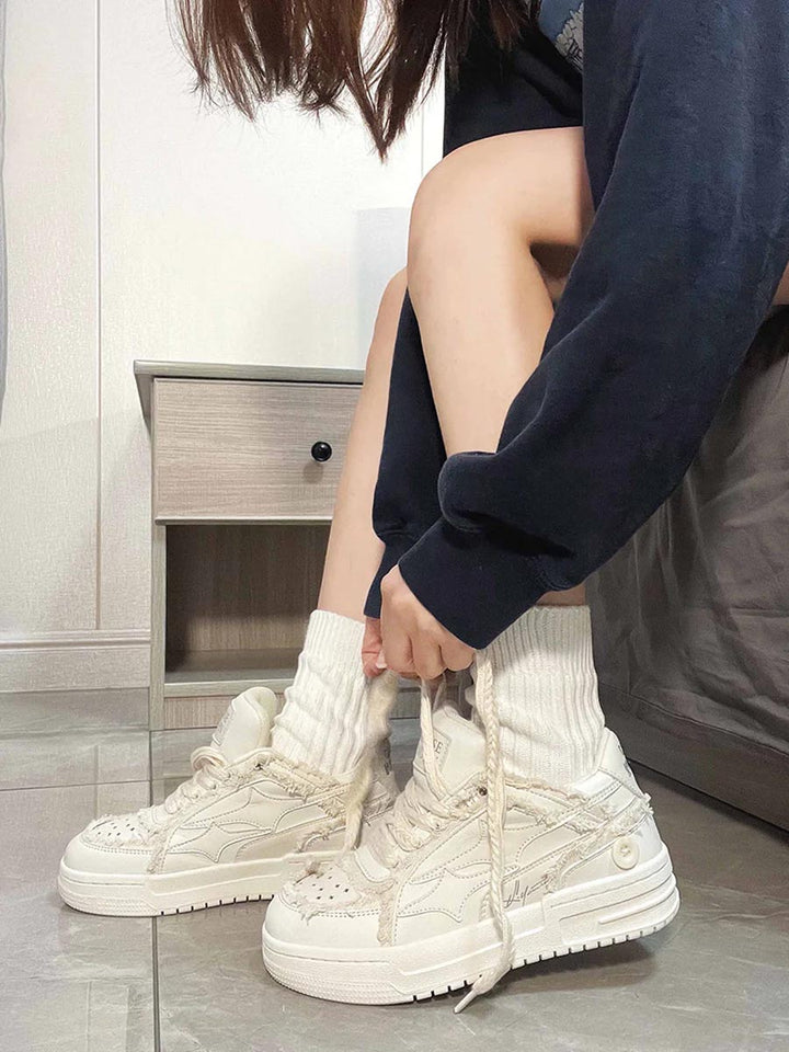 Casual White Board Shoes-rimiro.com