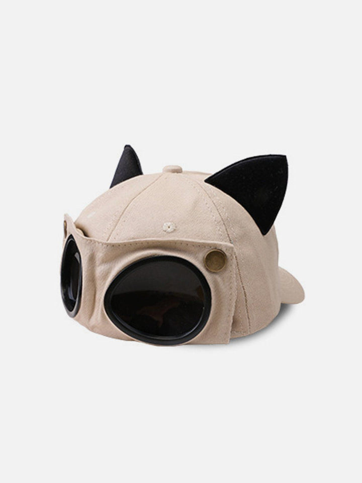 Cat Ears Aviator Glasses Baseball Hat-rimiro.com