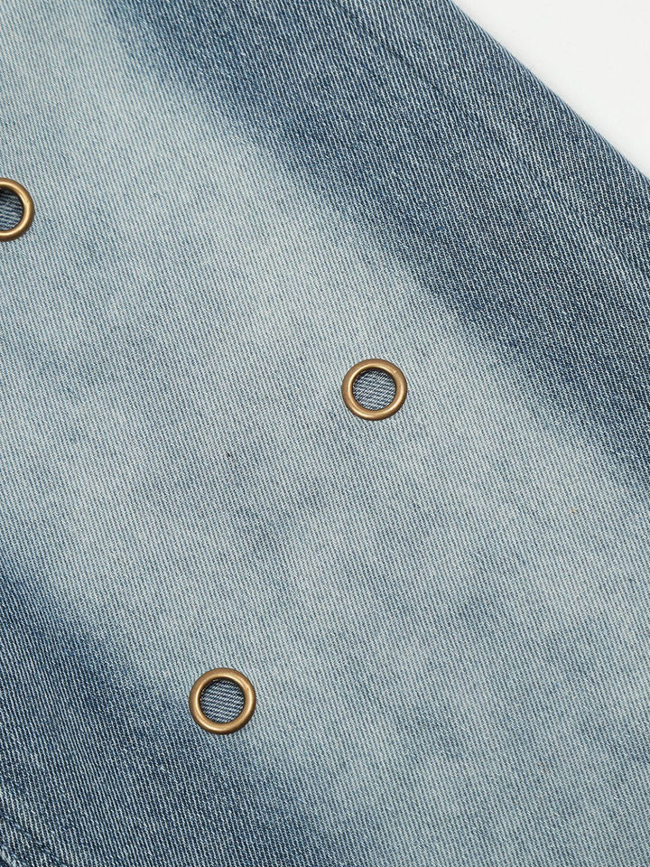 Circle Cut-Out Jeans-rimiro.com