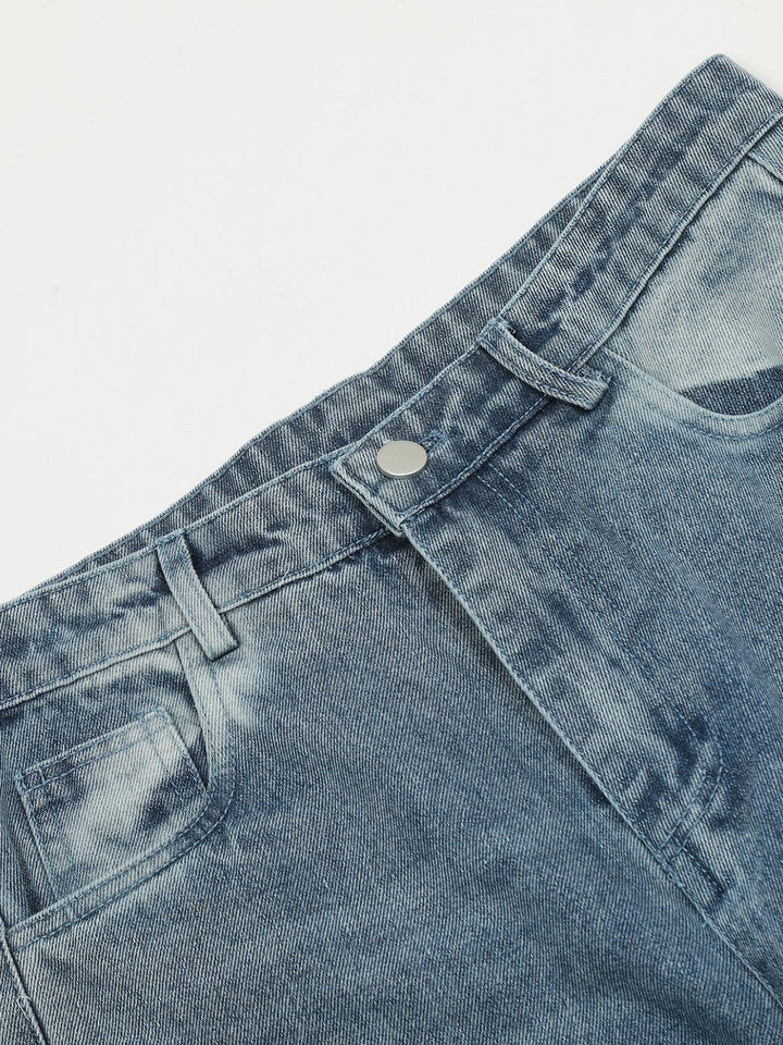 Circle Cut-Out Jeans-rimiro.com