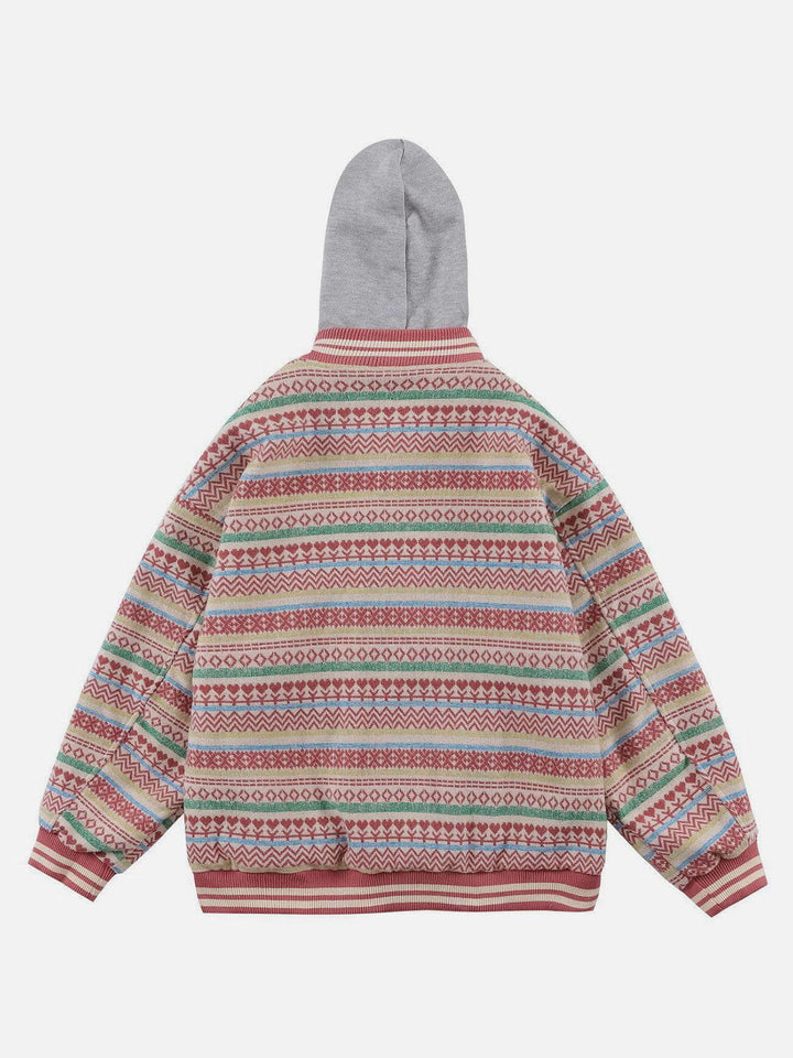 Colorful Knit Hoodie-rimiro.com