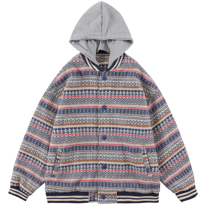 Colorful Knit Hoodie-rimiro.com