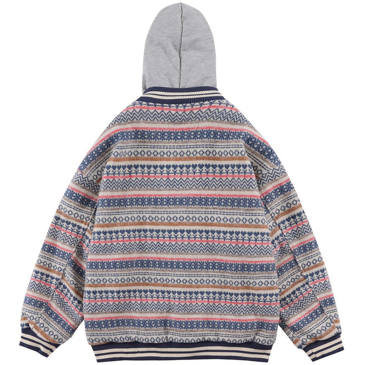 Colorful Knit Hoodie-rimiro.com