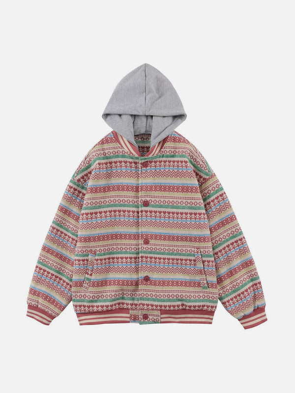 Colorful Knit Hoodie-rimiro.com