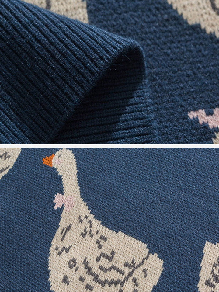 Cute Duck Knit Sweater-rimiro.com