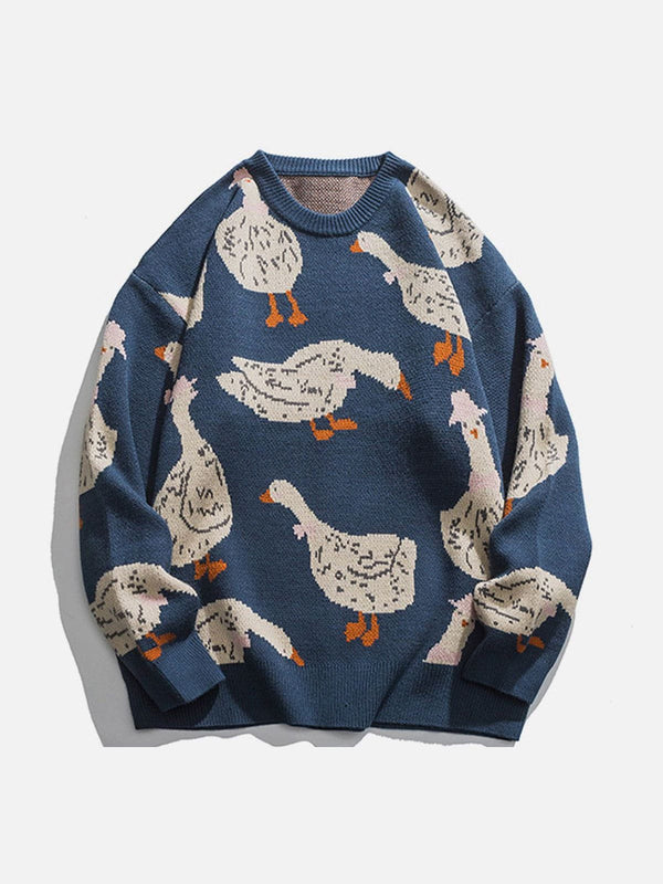 Cute Duck Knit Sweater-rimiro.com