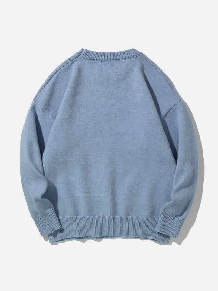 Cute Murder Goose Pattern Knit Sweater-rimiro.com