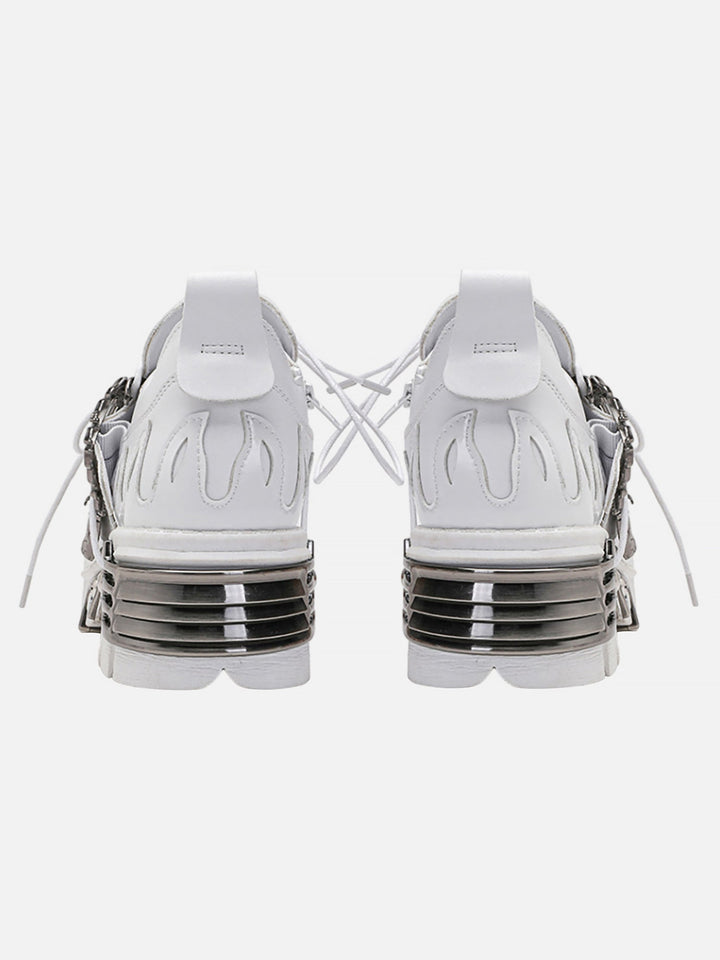 Dark Metal Heavy-soled Small Leather Shoes-rimiro.com