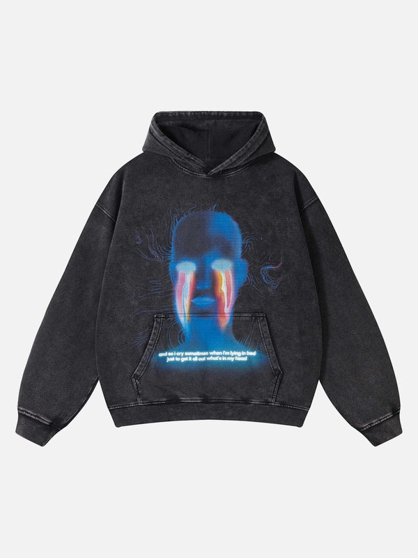 Dark Style Hooded Loose Sweatshirt-rimiro.com