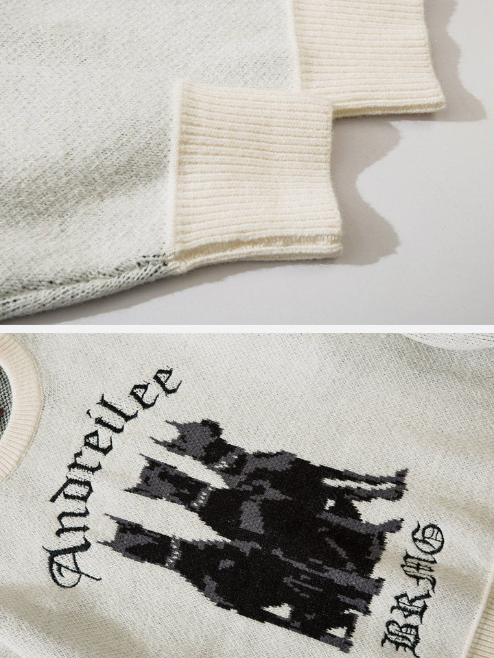 Doberman Print Sweater-rimiro.com