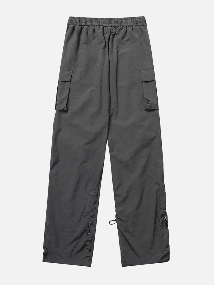 Embroidered Wrinkle Cargo Pants-rimiro.com