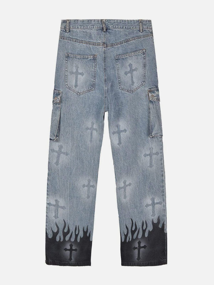 Flame & Cross Vibe Slim Jeans-rimiro.com