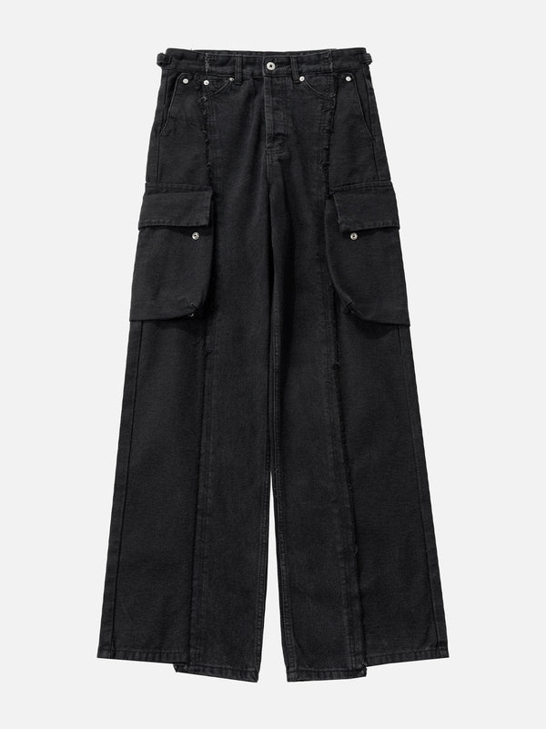 Fringe Multiple Pockets Jeans-rimiro.com