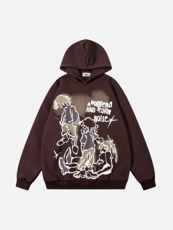 Funny Cartoon Graphic Hoodie-rimiro.com