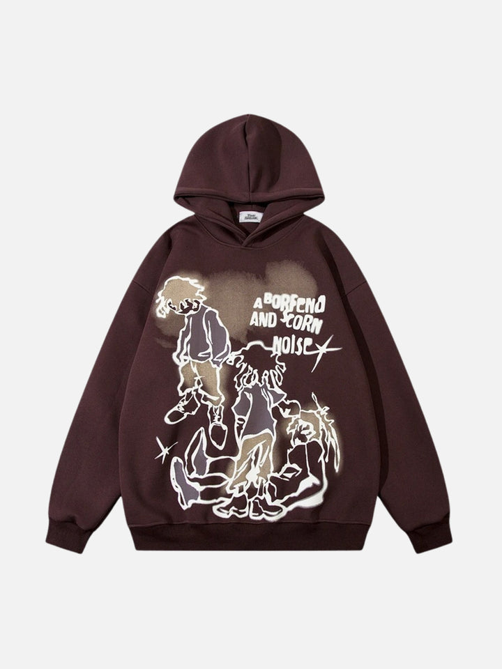 Funny Cartoon Graphic Hoodie-rimiro.com