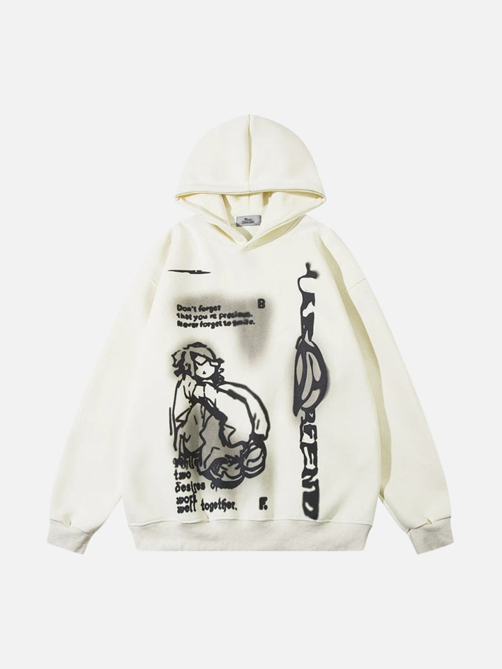 Funny Cartoon Print Hoodie-rimiro.com