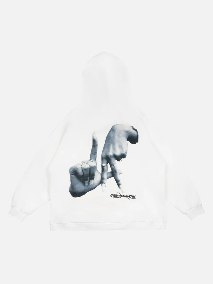 Gesture Print Hoodie-rimiro.com