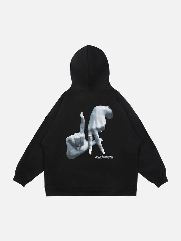 Gesture Print Hoodie-rimiro.com