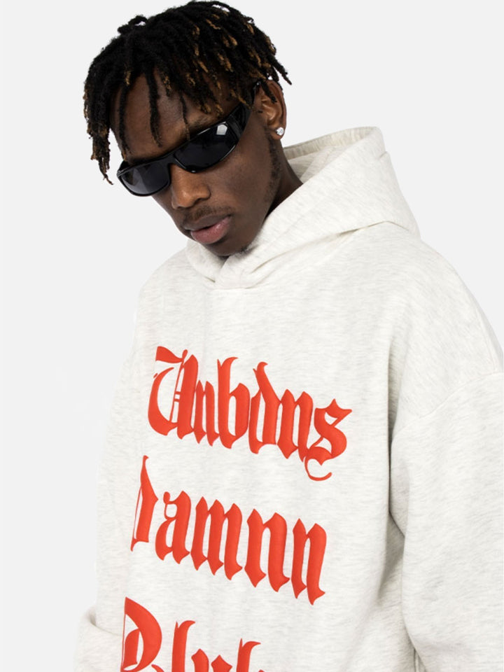 Gothic Letter Foam Hoodie-rimiro.com