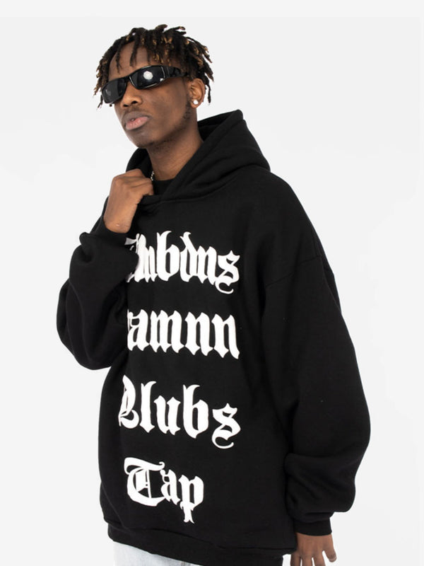 Gothic Letter Foam Hoodie-rimiro.com