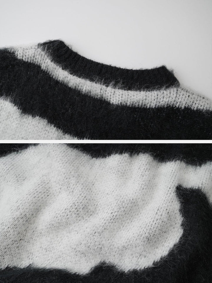 Irregular Contrasting Color Sweater-rimiro.com