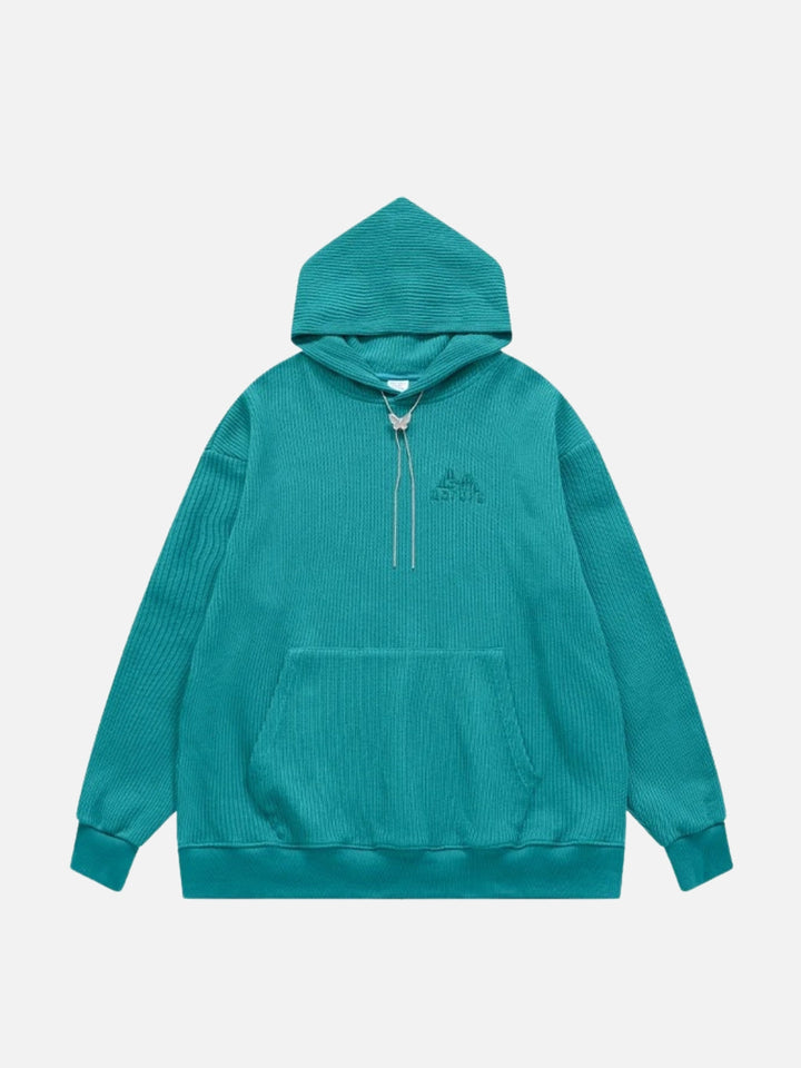 Knit Solid Hoodie-rimiro.com