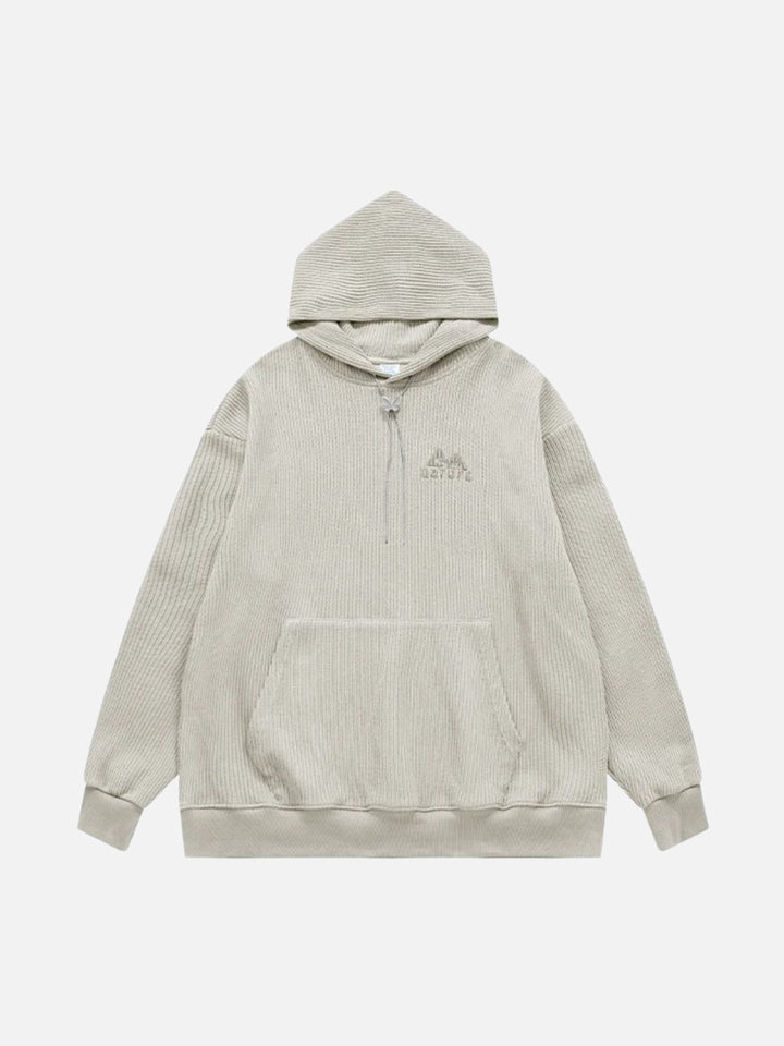 Knit Solid Hoodie-rimiro.com