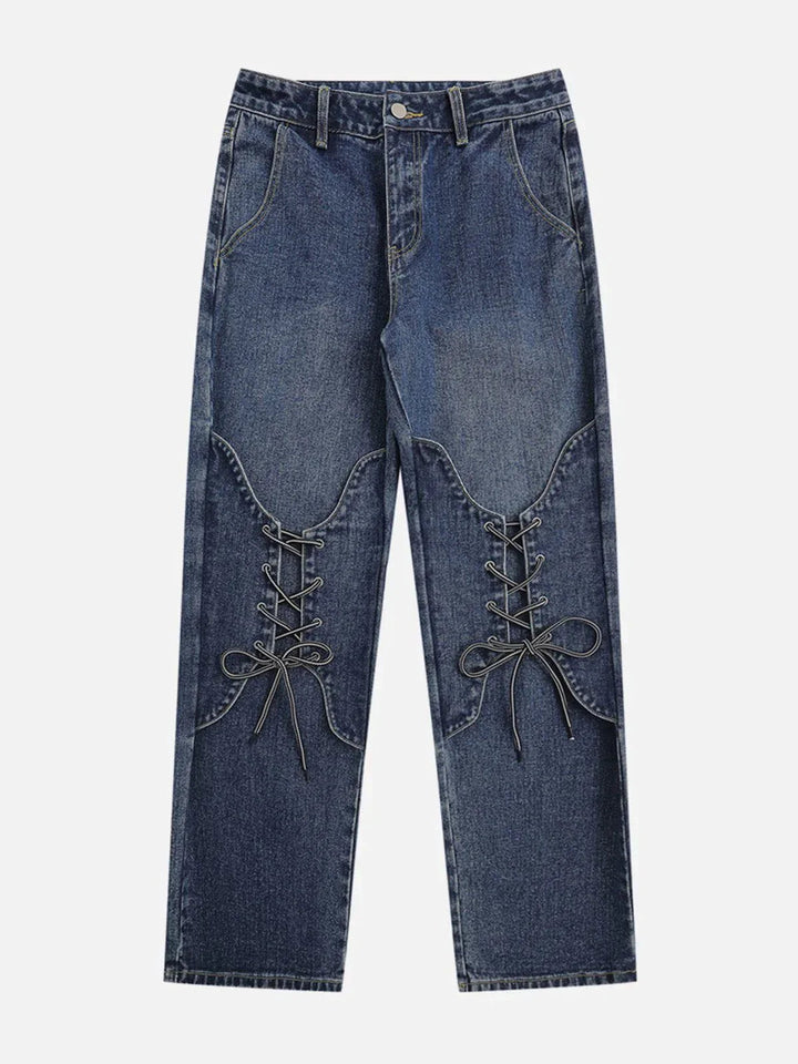 Lace-up Jeans-rimiro.com