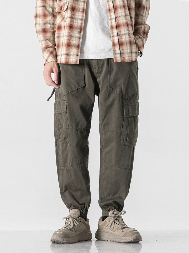 Large Multiple Pockets Cargo Pants-rimiro.com