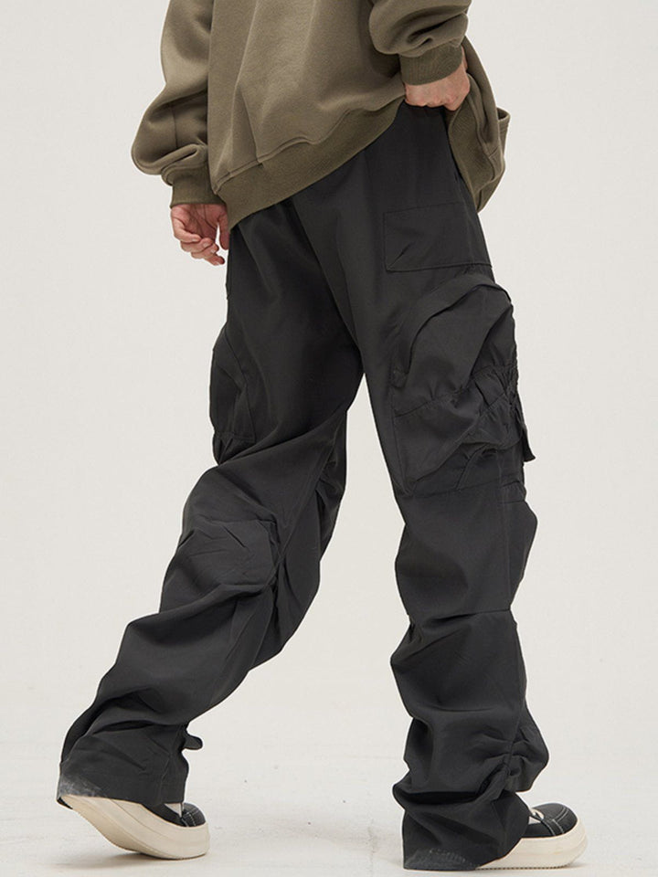 Large Pocket Wrinkle Cargo Pants-rimiro.com