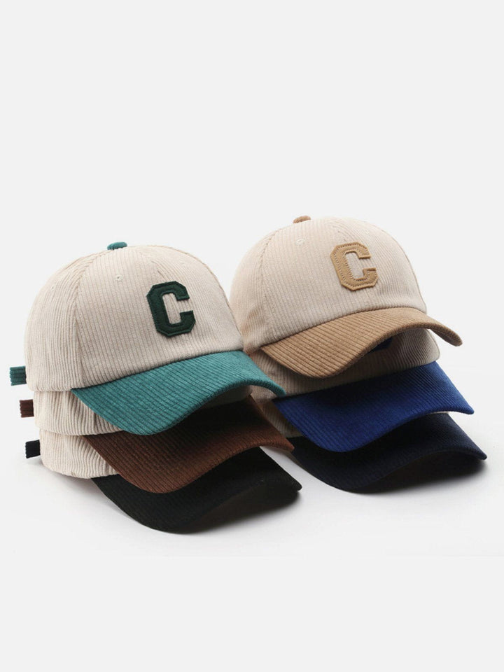 Letter C Patchwork Hat-rimiro.com