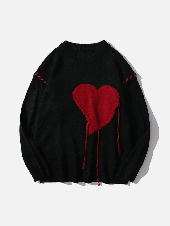 Love Embroidered Sweater-rimiro.com