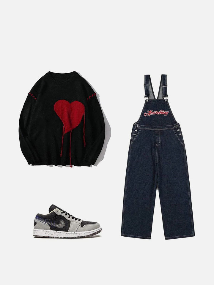 Love Embroidered Sweater-rimiro.com