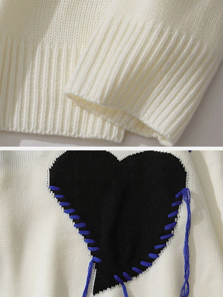 Love Embroidered Sweater-rimiro.com