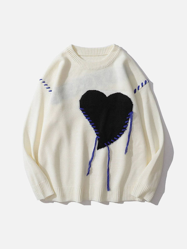 Love Embroidered Sweater-rimiro.com