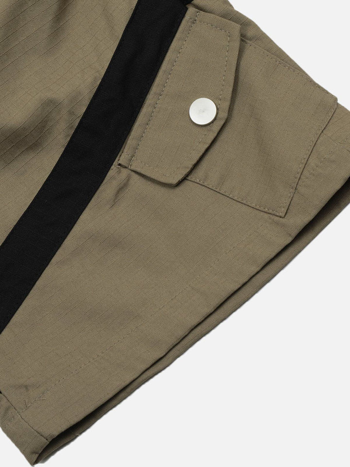 Multi Button Pocket Cargo Pants-rimiro.com