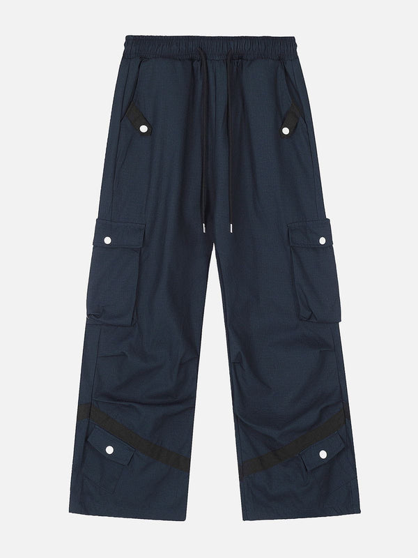 Multi Button Pocket Cargo Pants-rimiro.com