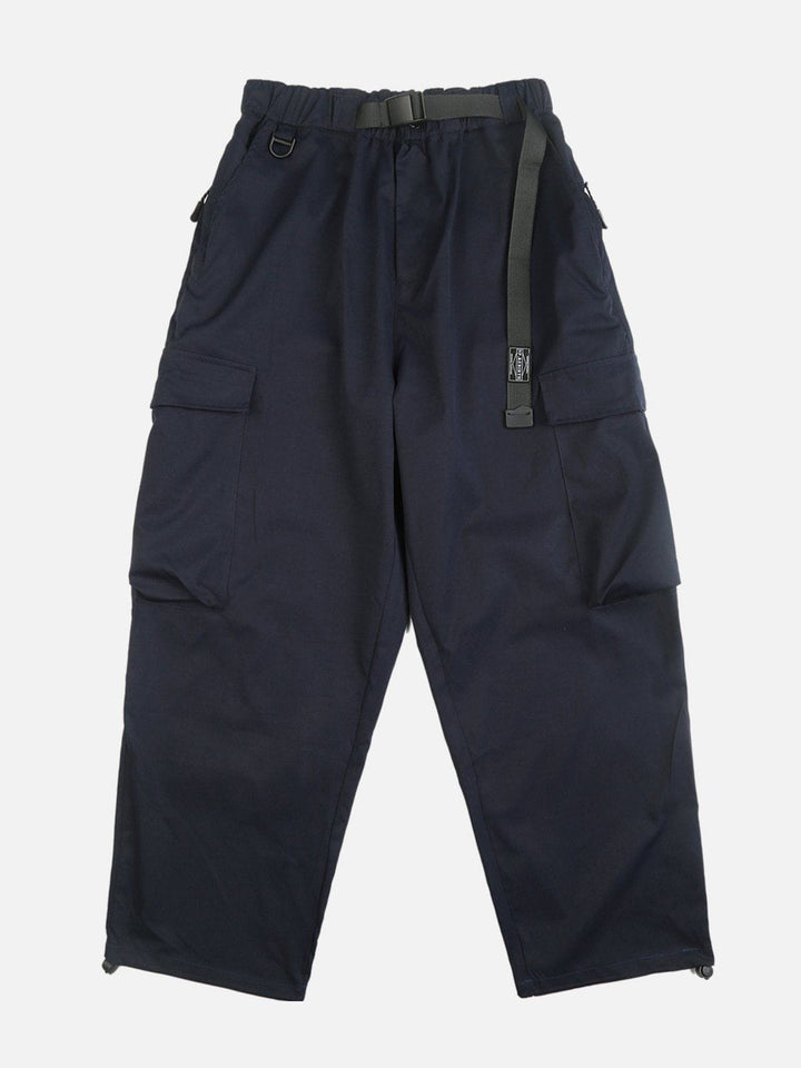 Multi-pocket Webbing Cargo Pants-rimiro.com