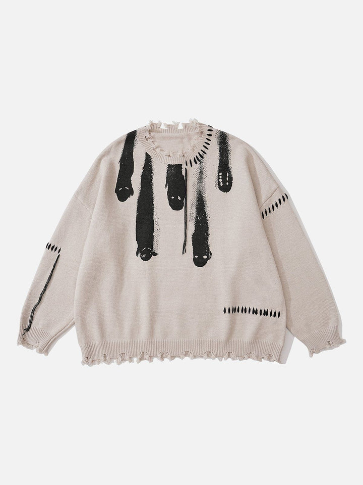 "Out Of Body" Knit Sweater-rimiro.com