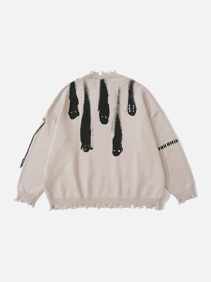 "Out Of Body" Knit Sweater-rimiro.com