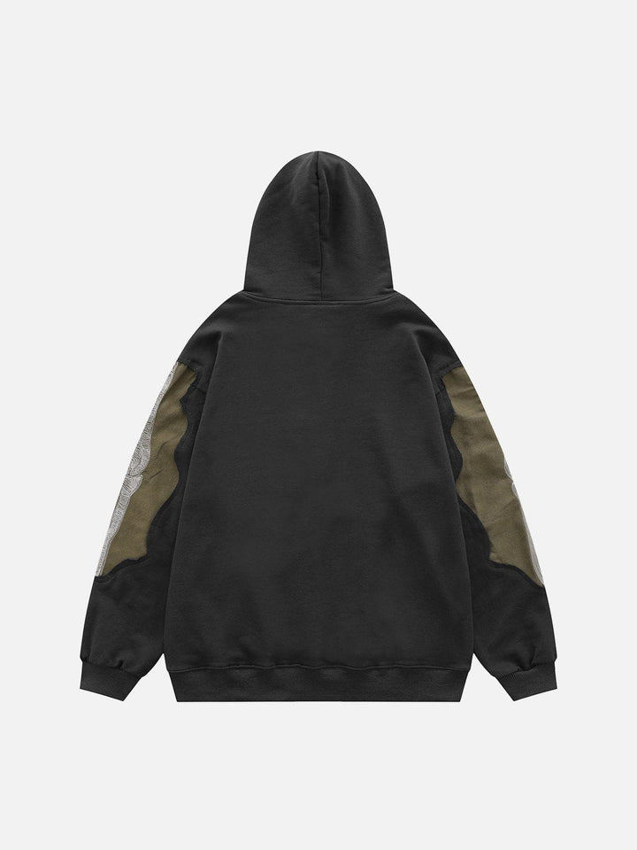 Patchwork Skeleton Hoodie-rimiro.com