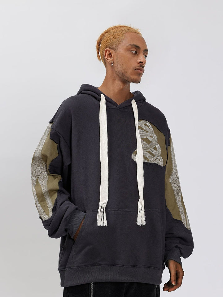 Patchwork Skeleton Hoodie-rimiro.com