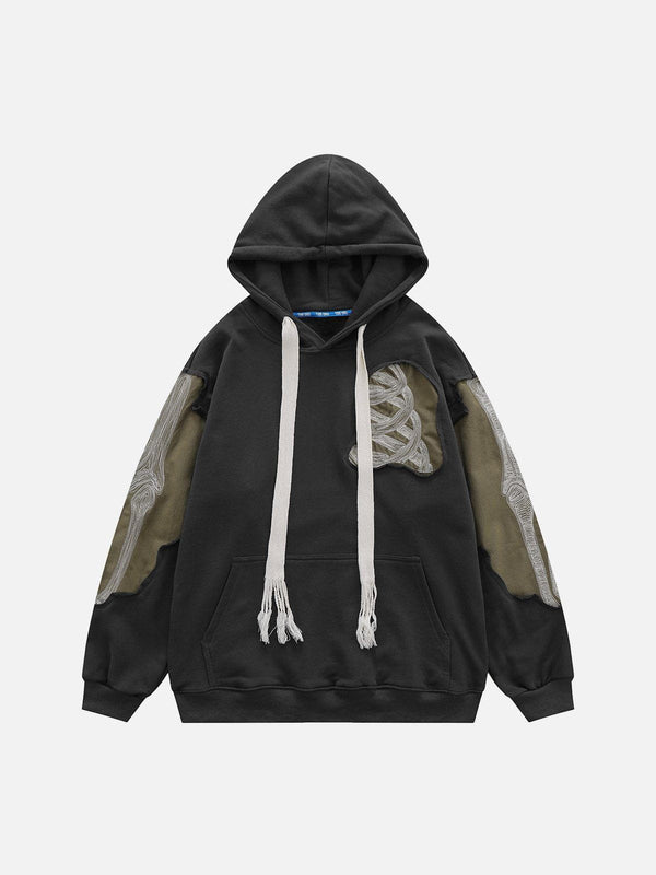 Patchwork Skeleton Hoodie-rimiro.com