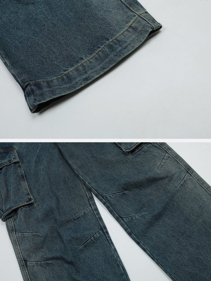 Pleated Pockets Jeans-rimiro.com