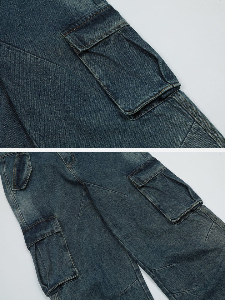 Pleated Pockets Jeans-rimiro.com